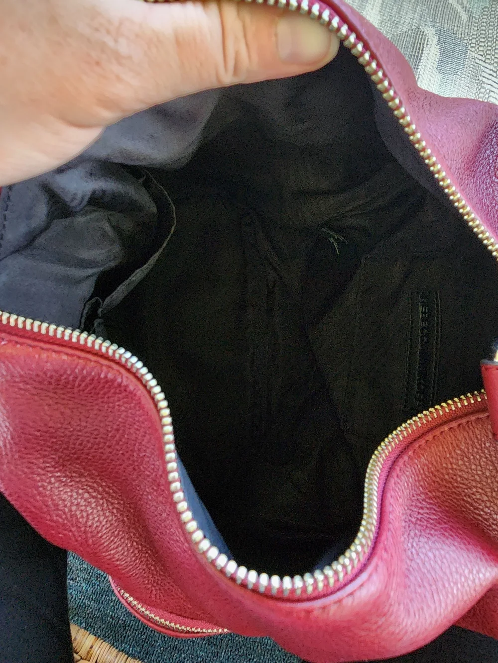 Rebecca Minkoff Burgundy Pebbled Leather Backpack